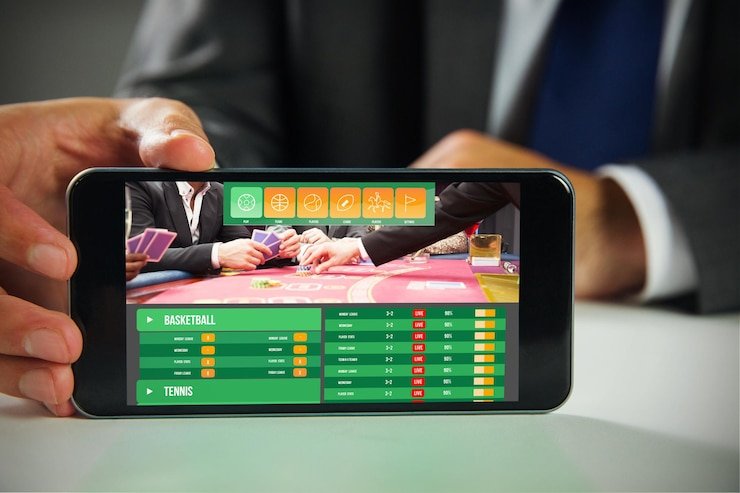 Layar beranda aplikasi hoki 77 di Android dengan ikon permainan utama dan menu pembayaran